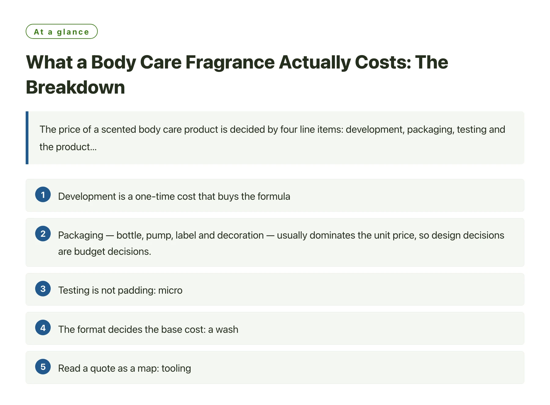 What a Body Care Fragrance Actually Costs: The Breakdown——全文要点速览